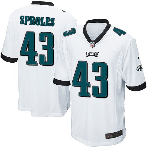 Men Philadelphia Eagles 43 Darren Sproles Nike White Game NFL Jersey